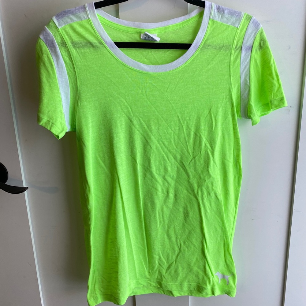 PINK VS Neon Green tshirt size medium